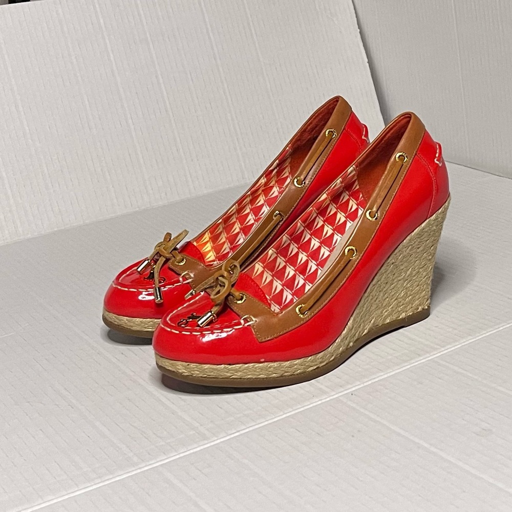 Milly x Top Slider Patent Leather Wedge Loafers - Picture 2 of 11